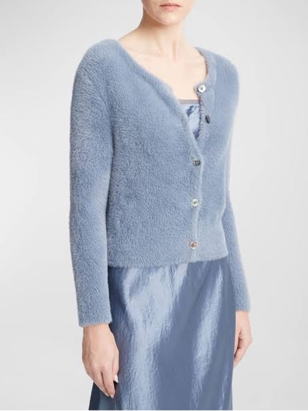 Vince Eyelash Fuzzy Cardigan